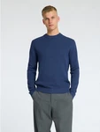 SELECTED HOMME Rundhalspullover SLHDane Dunkelblau/Blau/Hellblau