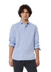 Marc O'Polo Langarmhemd Blau/Hellblau