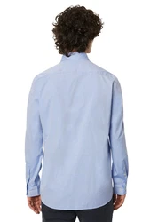 Marc O'Polo Langarmhemd Blau/Hellblau
