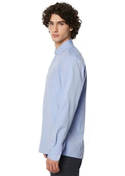 Marc O'Polo Langarmhemd Blau/Hellblau