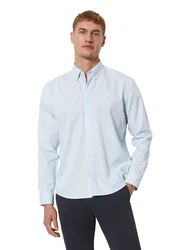 Marc O'Polo Langarmhemd Hellblau/Blau