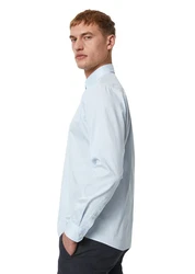 Marc O'Polo Langarmhemd Hellblau/Blau