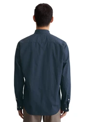 Marc O'Polo Langarmhemd aus Bio-Baumwolle Blau/Dunkelblau/Hellblau
