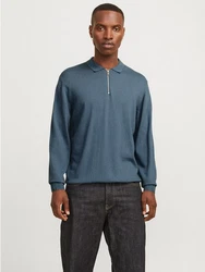 JACK & JONES Pullover JJEEmil Grau/Dunkelblau/Blau/Hellblau