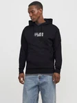 Jack & Jones Hoodie JJECORP GRAPHIC SWEAT HOOD Schwarz/Dunkelblau
