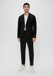 s.Oliver BLACK LABEL Sakko JOGG aus Stretch-Jersey Schwarz/Dunkelgrau