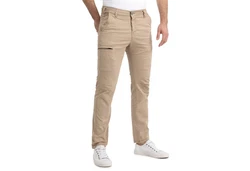 SUBLEVEL Chinohose Herren Jeans Sweatpant Flexibel Bequem Khaki/Beige
