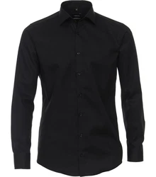 VENTI Blusenshirt Kent Modern Fit NOS V0232A Schwarz