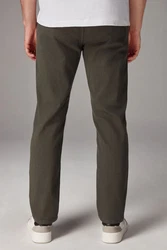 Next Chinohose Slim Fit Motionflex Khaki/Dunkelgrün