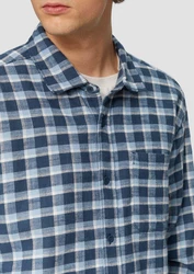 QS Langarmhemd Regular Fit Blau/Hellblau/Türkis