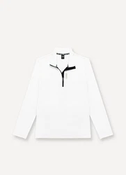 Colmar Strickfleece-Pullover Ski-Fleeceshirt mit Stretch Weiß/Schwarz/Dunkelblau