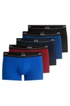 BOSS Retro Pants Herren Retropants TRUNK 5er PACK ESSENTIAL Dunkelblau/Blau