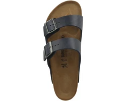 Birkenstock Arizona Leder Mix Herren Sandale Schwarz/Dunkelblau