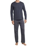 Schiesser Pyjama selected! premium inspiration Set (2 tlg) Dunkelblau/Dunkelgrau/Grau