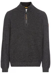 camel active Troyer Strickpullover Dunkelgrau/Grau/Hellgrau