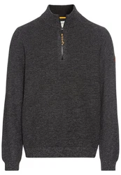 camel active Troyer Strickpullover Dunkelgrau/Grau/Hellgrau
