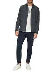s.Oliver Langarmhemd Dunkelblau/Schwarz/Grau/Blau