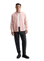 Marc O'Polo Langarmhemd mit Button-Down-Kragen Rosa