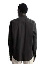 Marc O'Polo Langarmhemd Dunkelgrün/Khaki/Schwarz