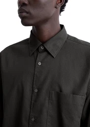 Marc O'Polo Langarmhemd Dunkelgrün/Khaki/Schwarz