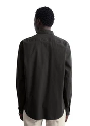 Marc O'Polo Langarmhemd Dunkelgrün/Khaki/Schwarz