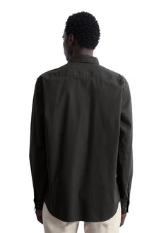 Marc O'Polo Langarmhemd Dunkelgrün/Khaki/Schwarz
