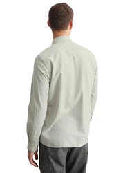 Marc O'Polo Langarmhemd (Bio-Baumwolle) Khaki/Hellgrün/Grau