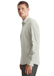 Marc O'Polo Langarmhemd (Bio-Baumwolle) Khaki/Hellgrün/Grau