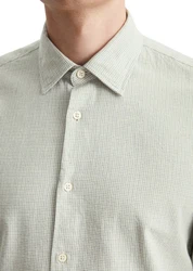 Marc O'Polo Langarmhemd (Bio-Baumwolle) Khaki/Hellgrün/Grau