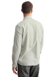 Marc O'Polo Langarmhemd (Bio-Baumwolle) Khaki/Hellgrün/Grau