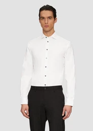 Langarmhemd Tailored Fit: Popeline-Hemd aus Baumwollstretch