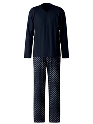 CALIDA Pyjama Nightwear Season Special Herren Dunkelblau/Blau/Grau