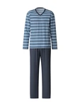 CALIDA Pyjama Nightwear Season Special Herren Hellblau/Blau/Grau