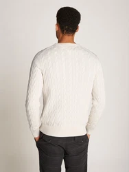TOMMY HILFIGER Pullover 'Classic' Weiß/Creme/Beige/Braun
