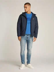 Tommy Jeans Jacke TJM LT POLY JACKET EXT mit Logostickerei Hellblau/Dunkelblau/Blau