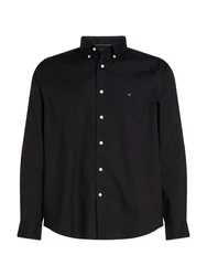 TOMMY HILFIGER Hemd 'FLEX' CORE POPLIN SOLID RF SHIRT schwarz
