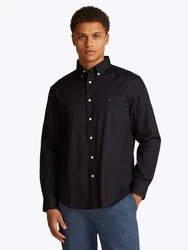 TOMMY HILFIGER Hemd 'FLEX' CORE POPLIN SOLID RF SHIRT schwarz