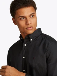 TOMMY HILFIGER Hemd 'FLEX' CORE POPLIN SOLID RF SHIRT schwarz
