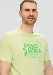 s.Oliver Kurzarmshirt mit Frontprint Artwork Grün/Hellgrün/Gelb/Neonfarben