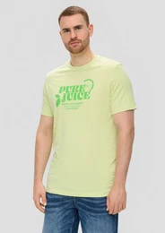 Kurzarmshirt Baumwollshirt mit Frontprint Artwork