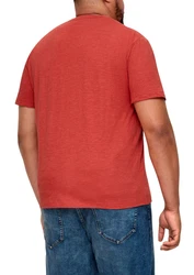 s.Oliver Kurzarmshirt T-Shirt Rot/Braun