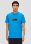 s.Oliver Kurzarmshirt T-Shirt Artwork Hellblau/Türkis/Blau