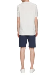 QS Kurzarmshirt mit Frontprint Rosa/Grün/Weiß/Rot