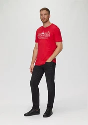 s.Oliver Kurzarmshirt mit Frontprint Artwork Rot/Dunkelrot