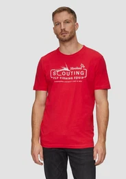 Kurzarmshirt Baumwollshirt mit Frontprint Artwork