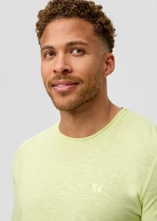 s.Oliver Kurzarmshirt Baumwoll-T-Shirt mit Logo Grün/Neonfarben/Hellgrün/Türkis