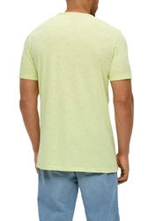 s.Oliver Kurzarmshirt Baumwoll-T-Shirt mit Logo Grün/Neonfarben/Hellgrün/Türkis