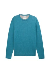 TOM TAILOR Strickpullover R-Neck petrol