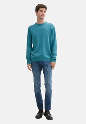TOM TAILOR Strickpullover R-Neck petrol
