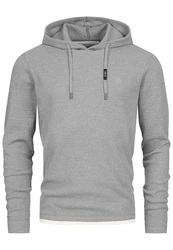 Indicode Kapuzenpullover INMarto Grau/Hellgrau